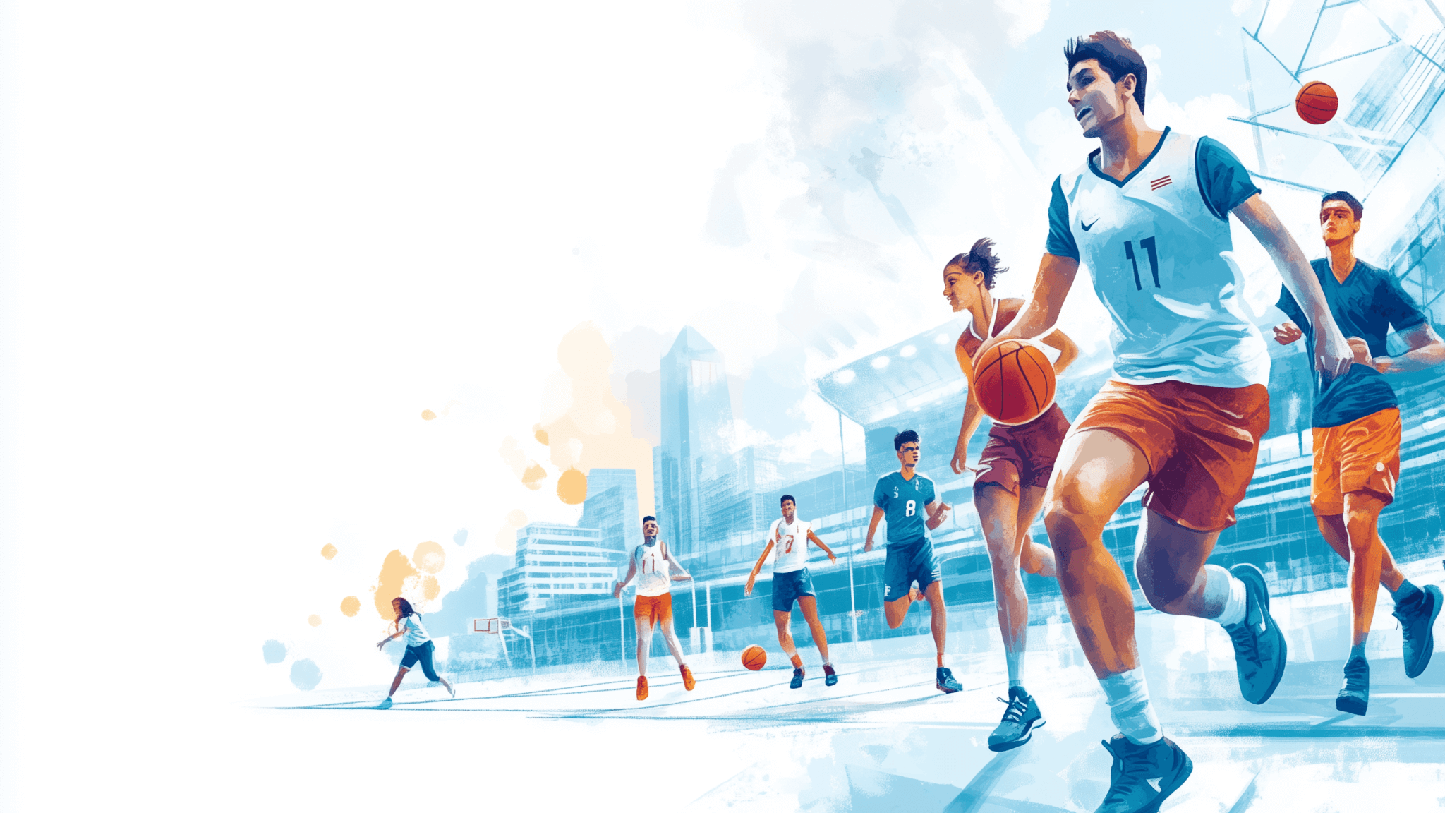 Dashboard illustration for sports academy